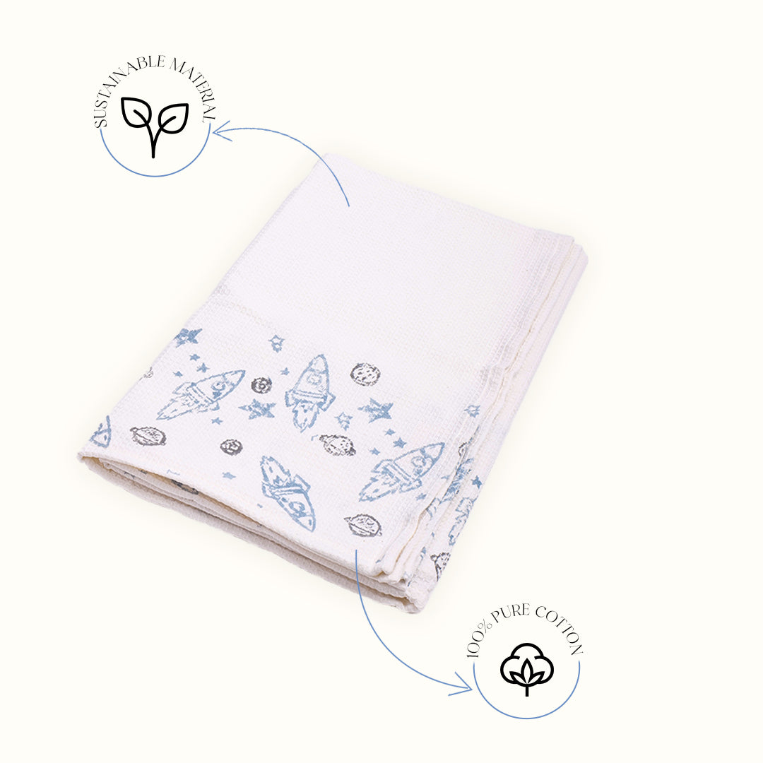 Rocket Star Waffle Towel