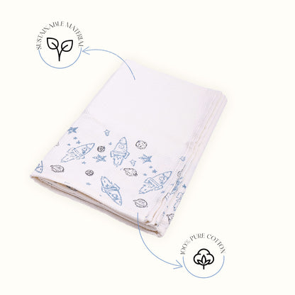 Rocket Star Waffle Towel