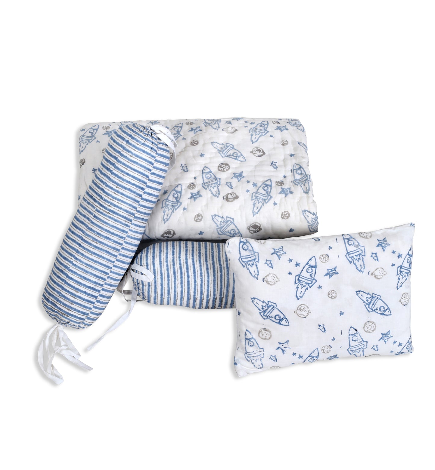 Rocket Star Quilt Masan & Pillow Set