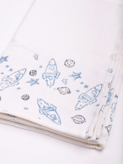 Rocket Star Waffle Towel